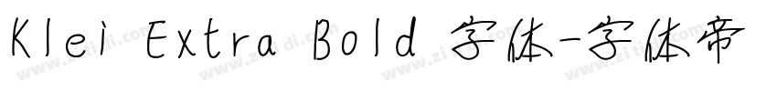 Klei Extra Bold 字体字体转换